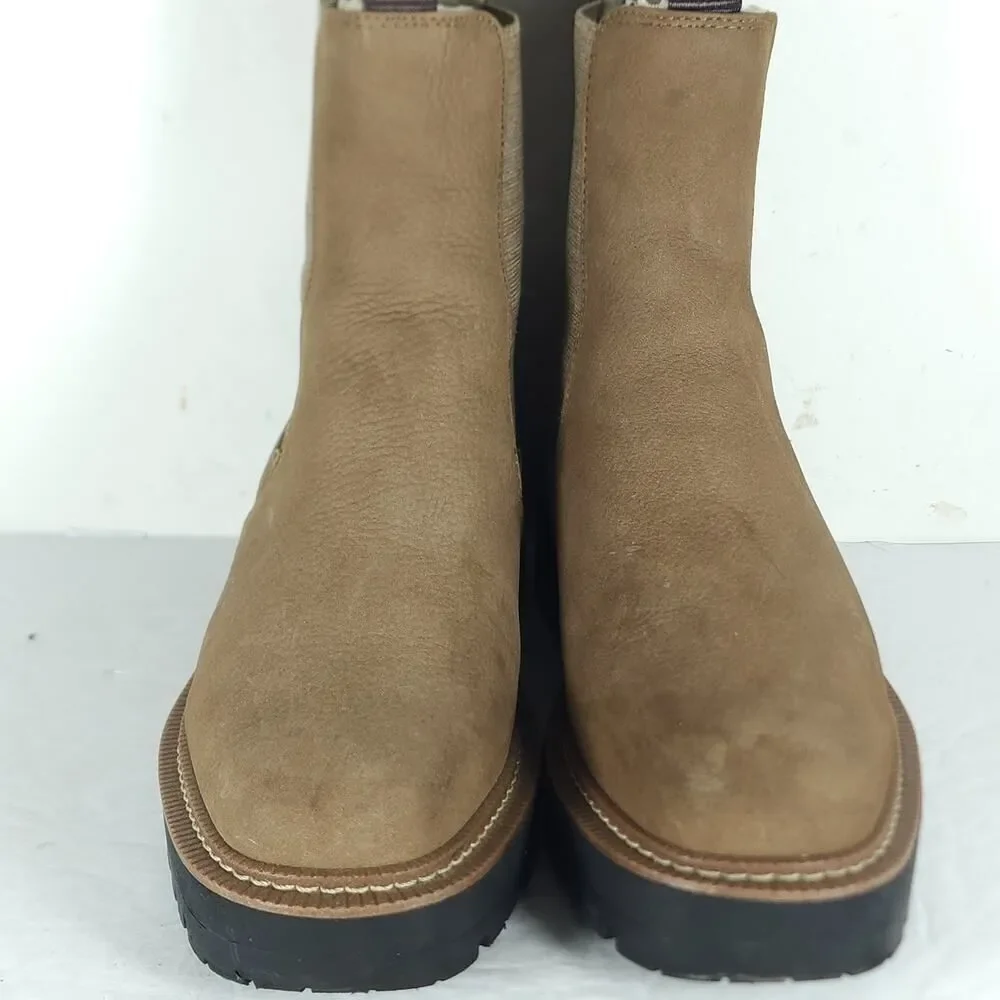 Sam Edelman Women's LAGUNA US9 Leather Tabaco Brown Lined Ankle Chelsea Boots